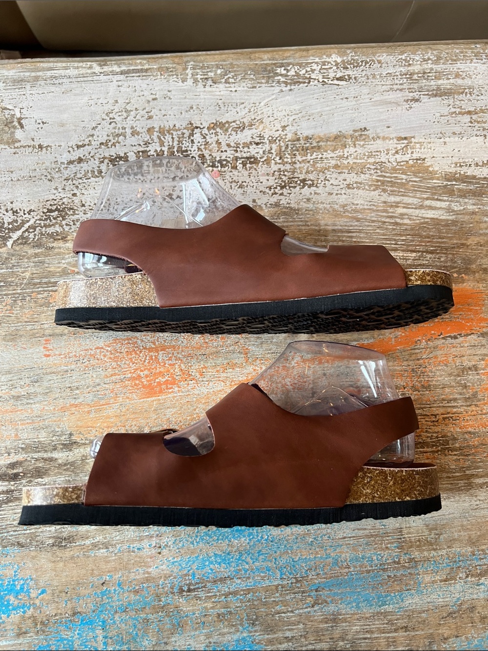 NWT Project Cloud Garda Genuine Leather Big Buckle Sandals Size 9 - Picture 12 of 14